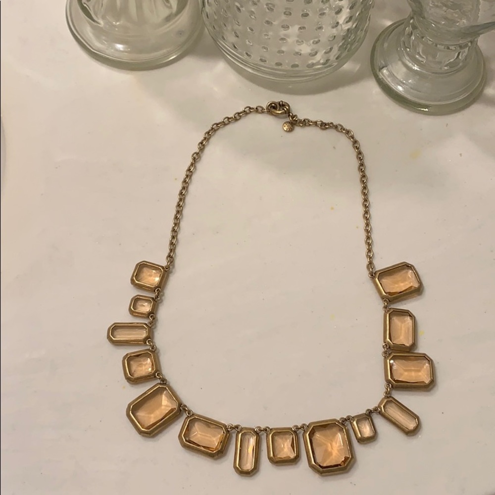 JCrew Peachy Stone Statement Necklace